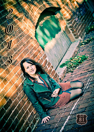 2013 High School Senior Portrait that was taken in the Wichita Old Town District, Wichita, Kansas.
