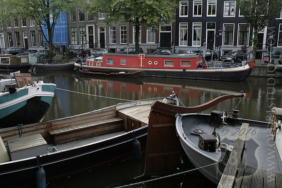 Amsterdam Central -  Boats in Canal 1