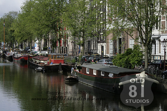 Amsterdam Central -  Boats in Canal 2