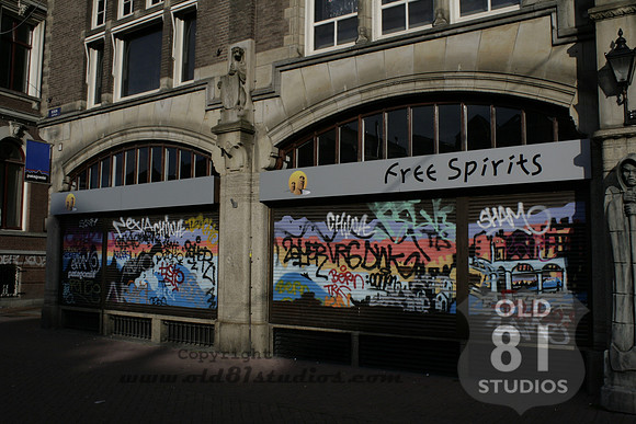 Amsterdam Central -  Graffiti on Closed Door