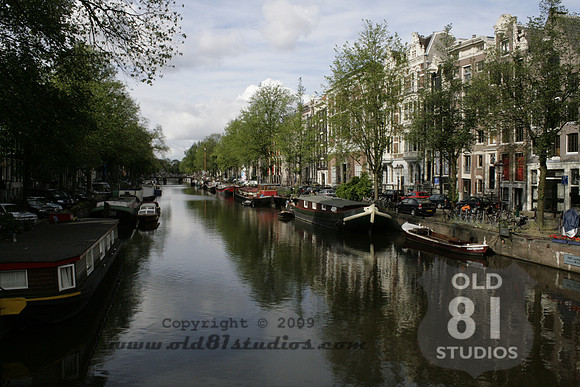 Amsterdam Central -  Boats in Canal 3